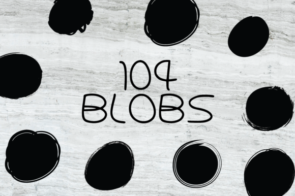 104 Blobs Flashes Textured Graphics for Creative Projects