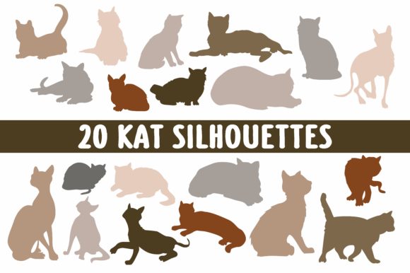 20 Cat Silhouettes: A Creative Resource for Designers, Artists, and Pet Lovers