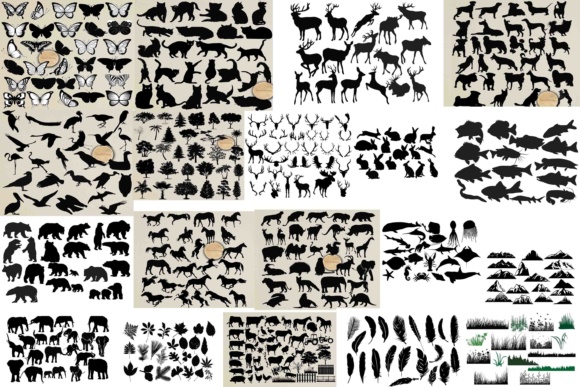 Big Animal Silhouette Bundle: A Creative Resource for Designers and Enthusiasts