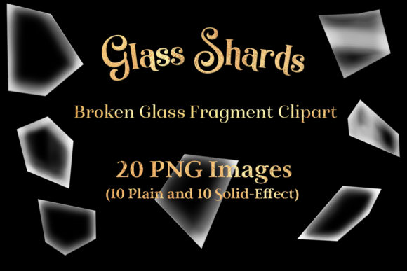 Broken Glass Fragment Clipart for Creative and Design Workflows
