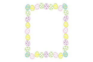 Decorative Easter Eggs Border: A Versatile Design for Creative Projects