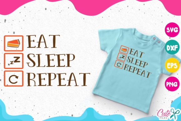 Eat Sleep Repeat, Pie, Thanksgiving Svg