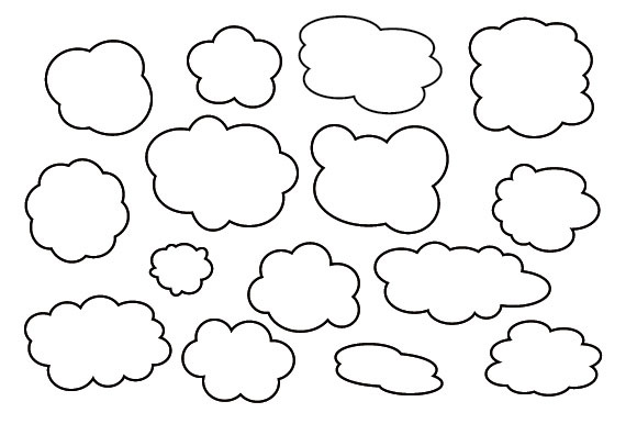 Empty Speech Comic Bubbles