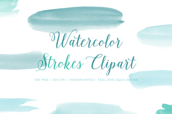 Hand Painted Watercolor Strokes Teal: A Versatile Resource for Creative Projects