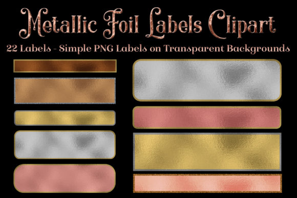 Metallic Foil Labels Clipart: A Versatile Design Resource
