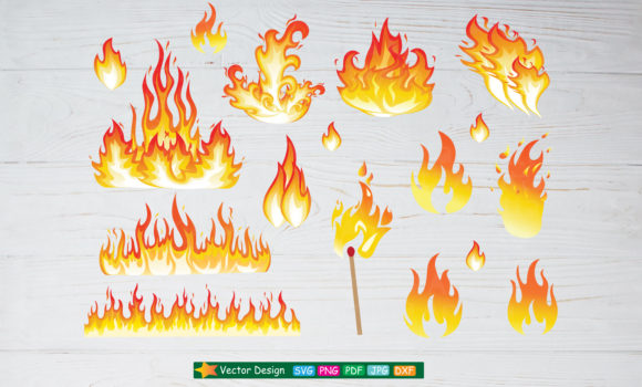 Set of Fire Flames: A Versatile Design Asset