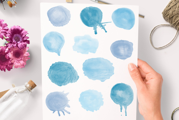 Watercolor Round Blobs Hand Painted: A Versatile Design Resource for Creatives